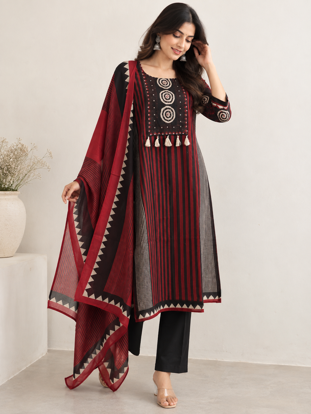 Luva crimson stripe set