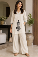 Beige botanical set