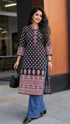 Floral ethnic kurta