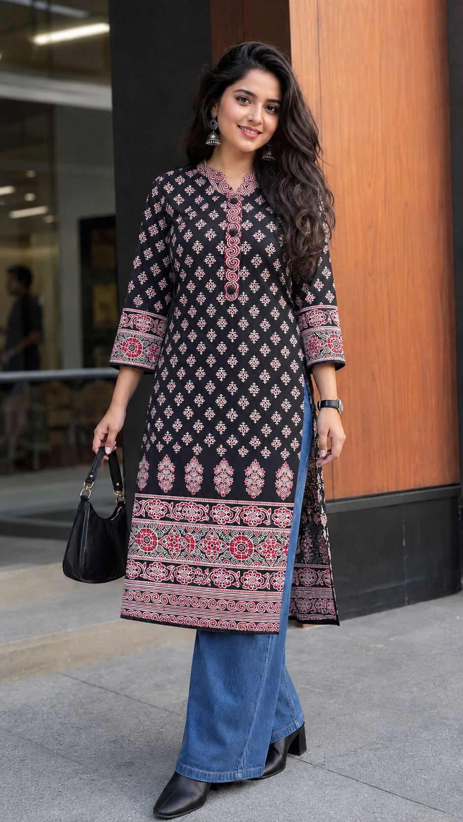 Floral ethnic kurta