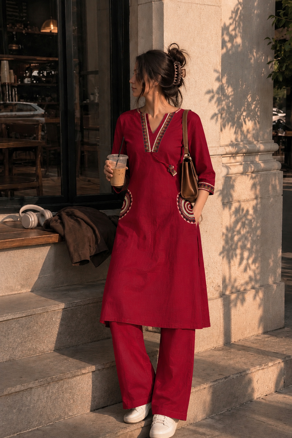 Ruby bloom kurta set