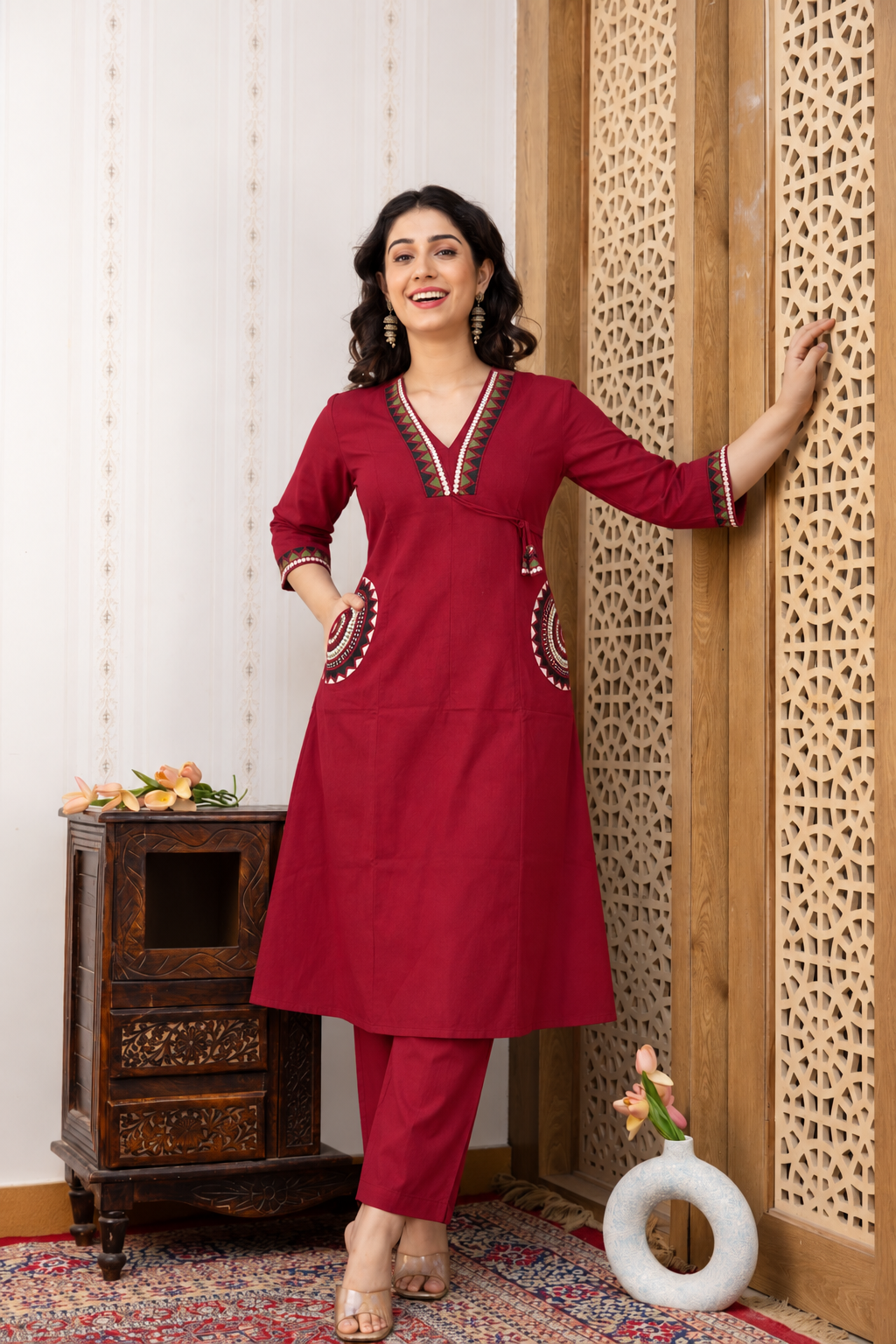 Ruby bloom kurta set