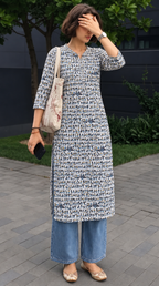 Figurine print kurta