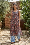 Indigo paisley heritage kurta