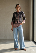 Floral ethnic short kurta