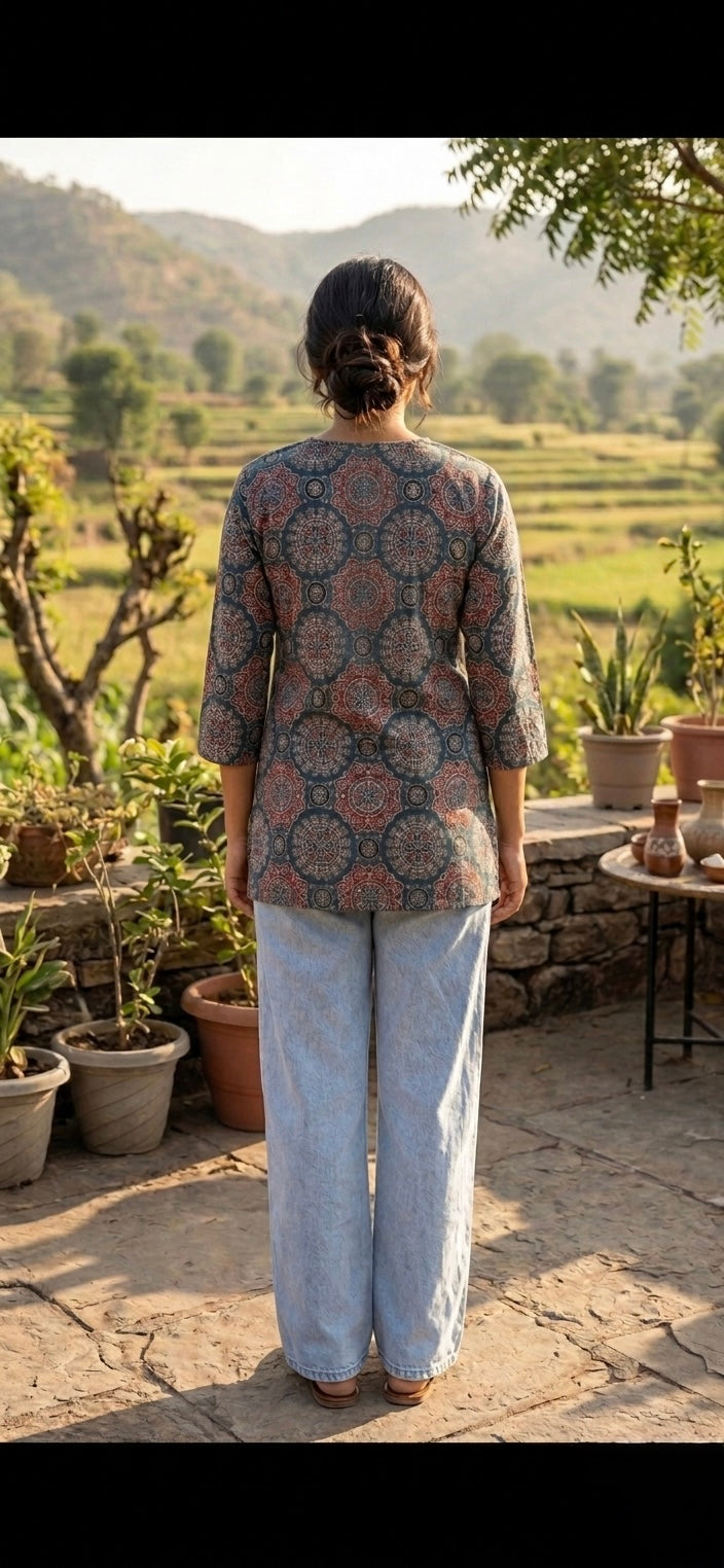 Midnight mandala kurta