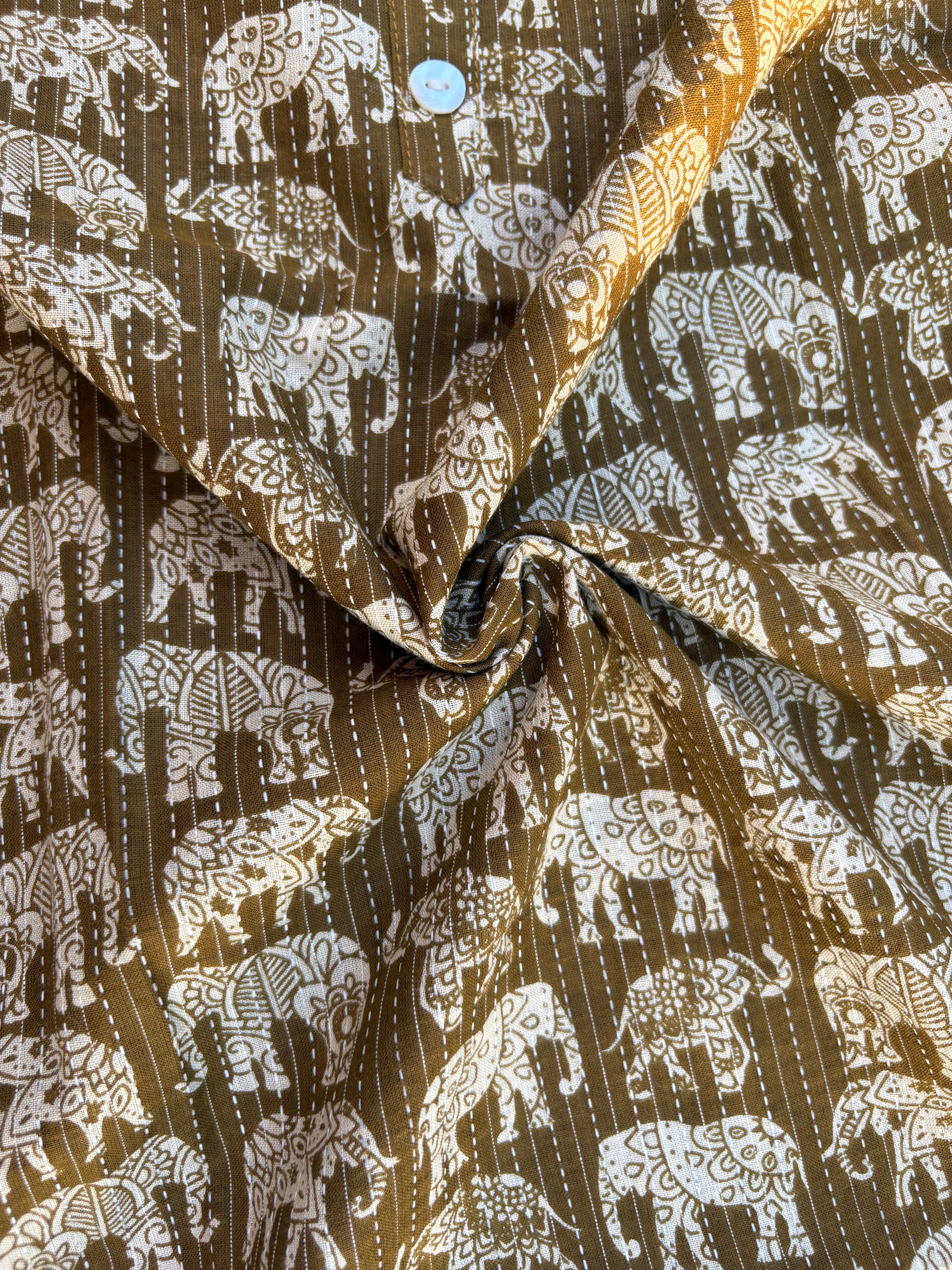 Elephant motif kurta
