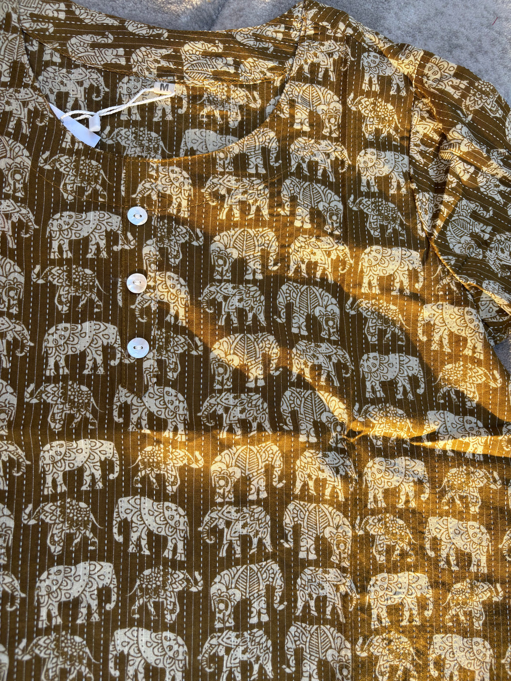 Elephant motif kurta
