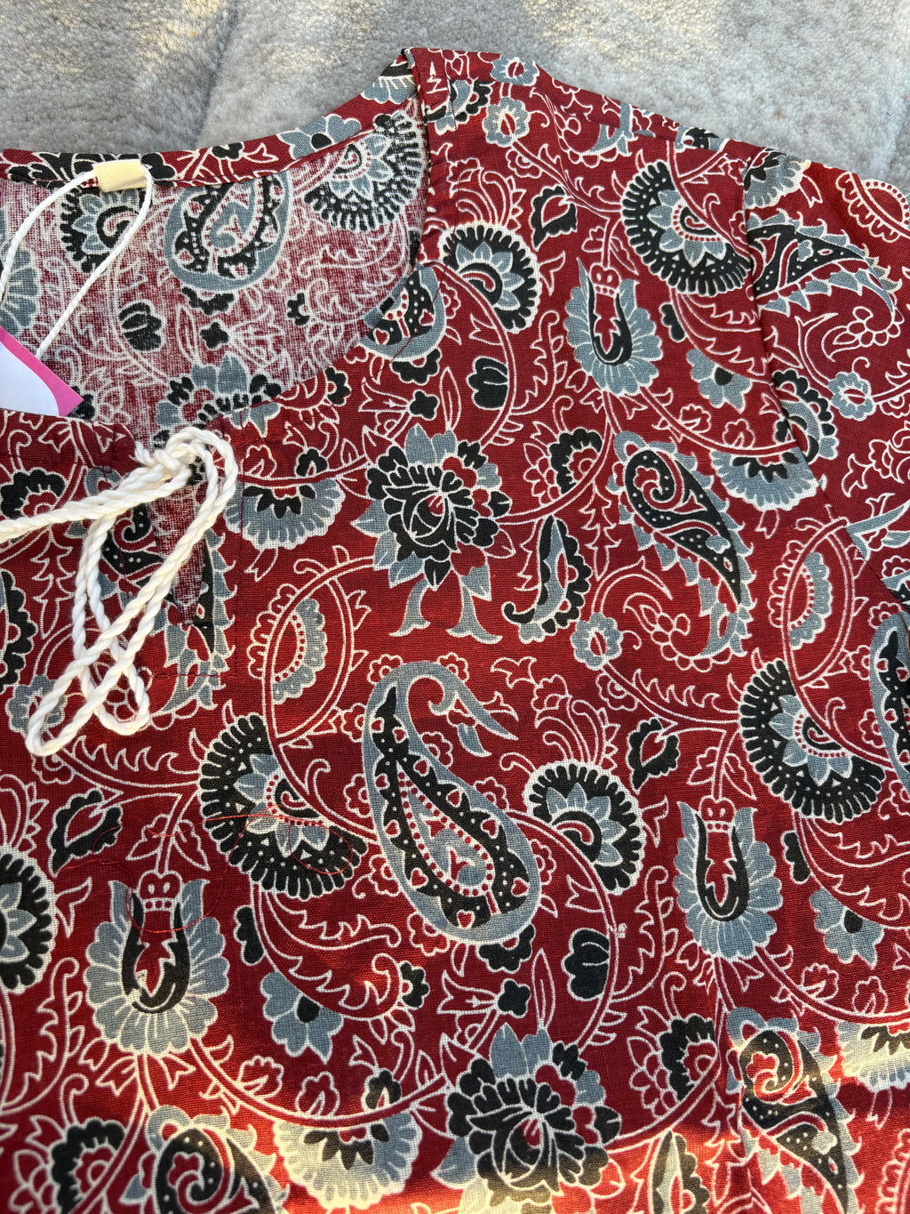 Maroon paisley kurta