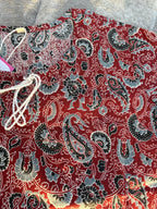 Maroon paisley kurta