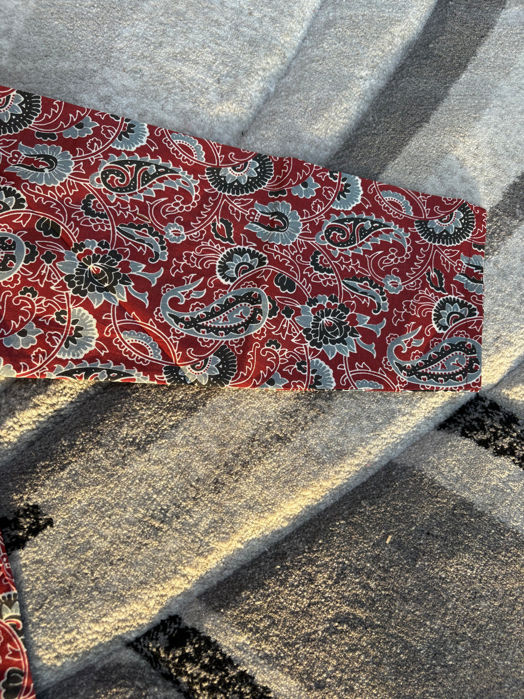 Maroon paisley kurta