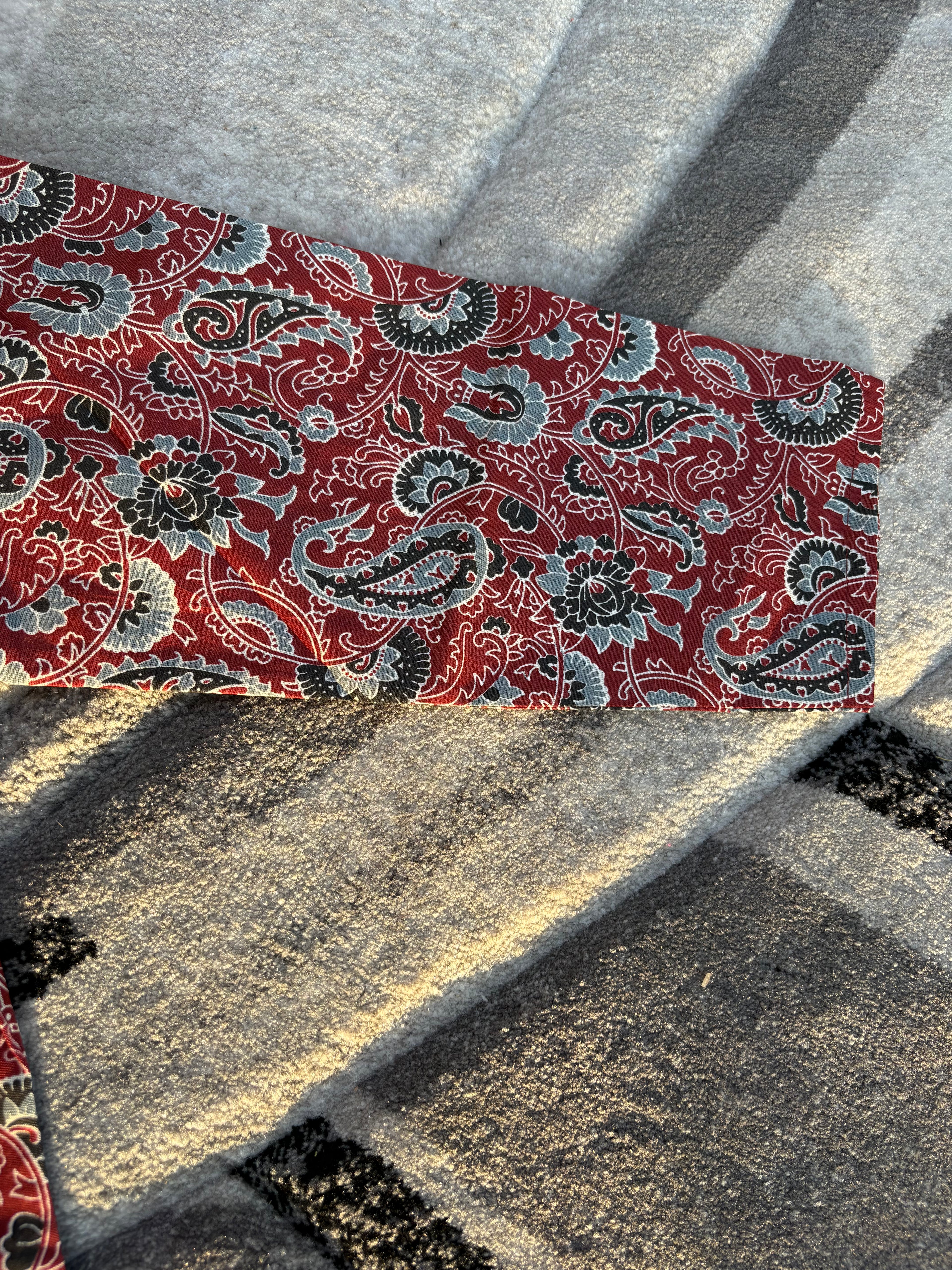 Maroon paisley kurta