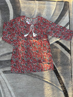 Maroon paisley kurta