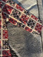 Crimson checkered kurta