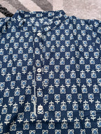 Indigo geometric kurta