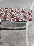 Cream floral vine short kurta