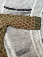 Olive floral pleated tunic