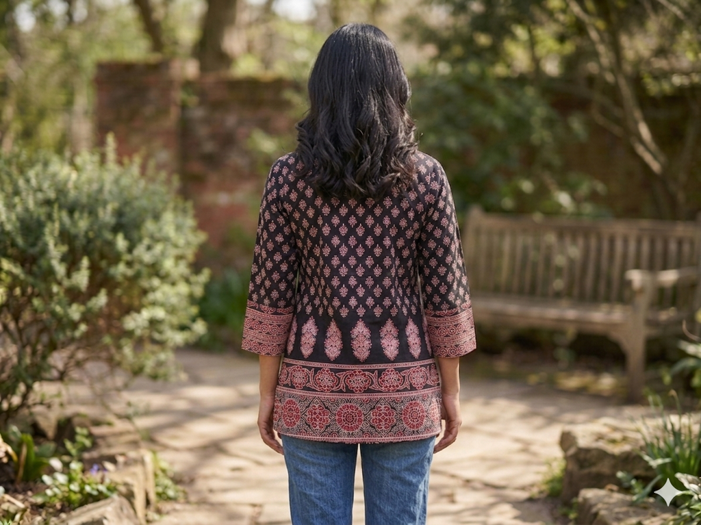 Floral ethnic short kurta