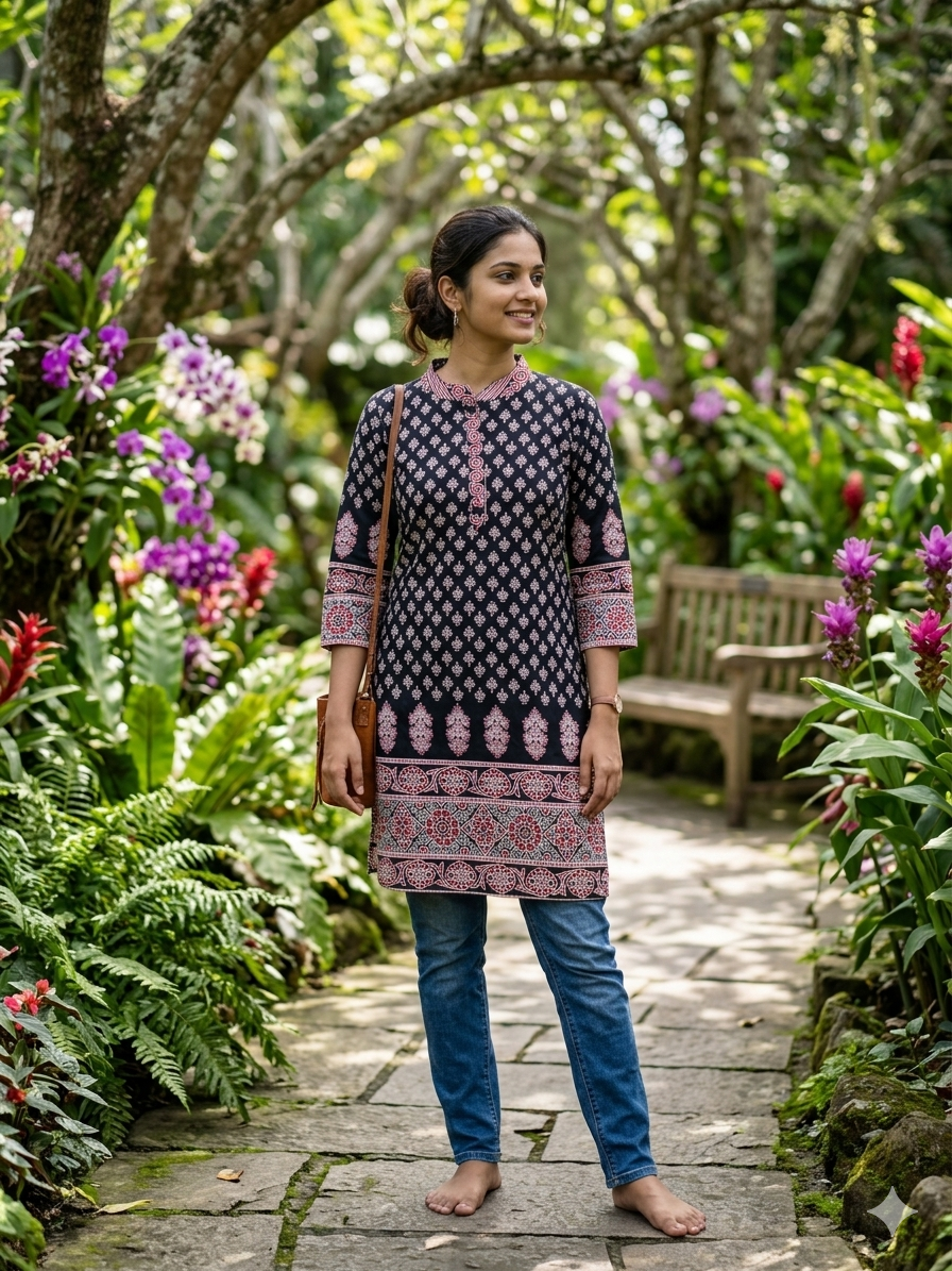 Floral ethnic kurta