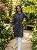 Leaf motif kurta