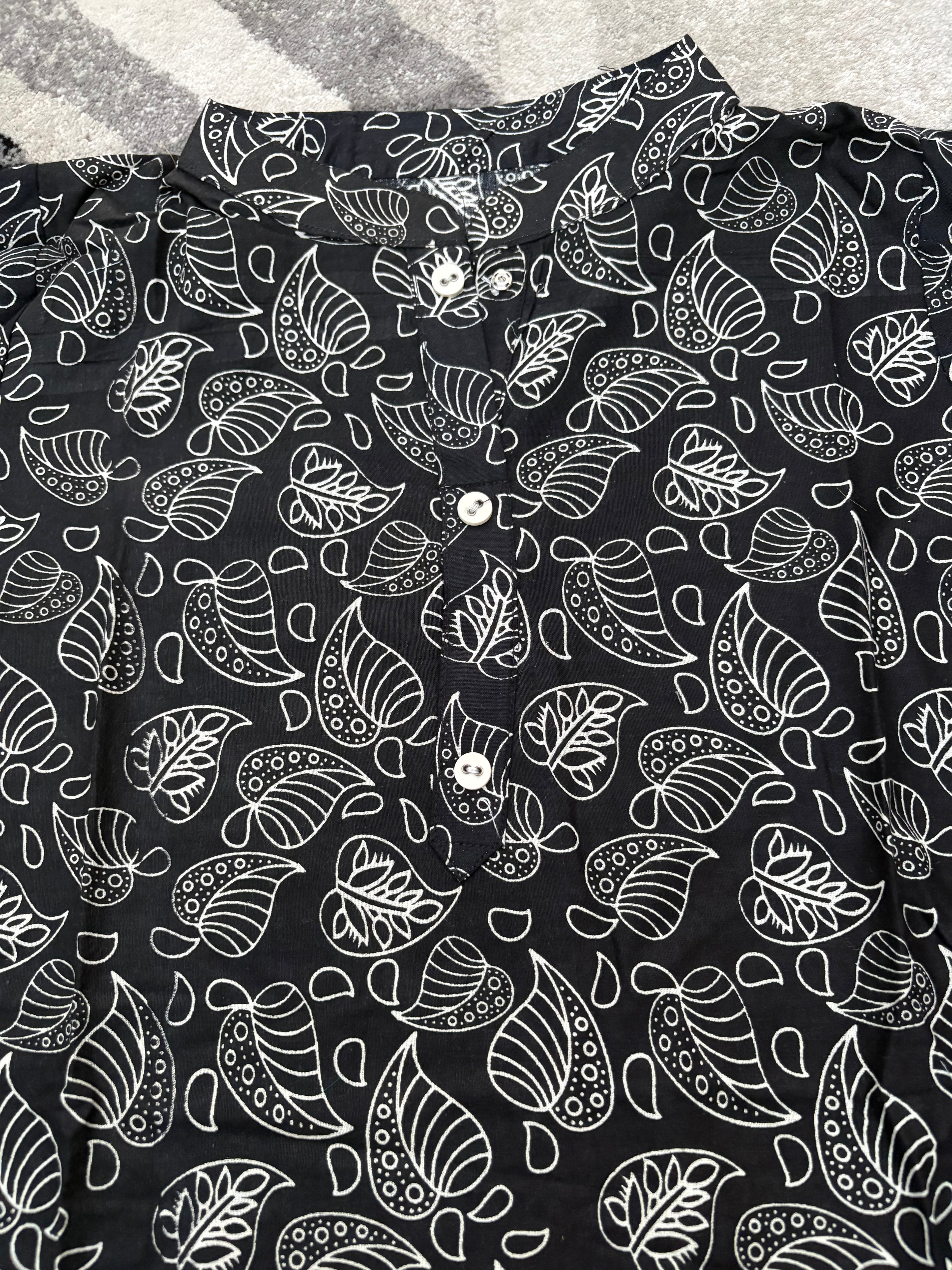 Leaf motif kurta