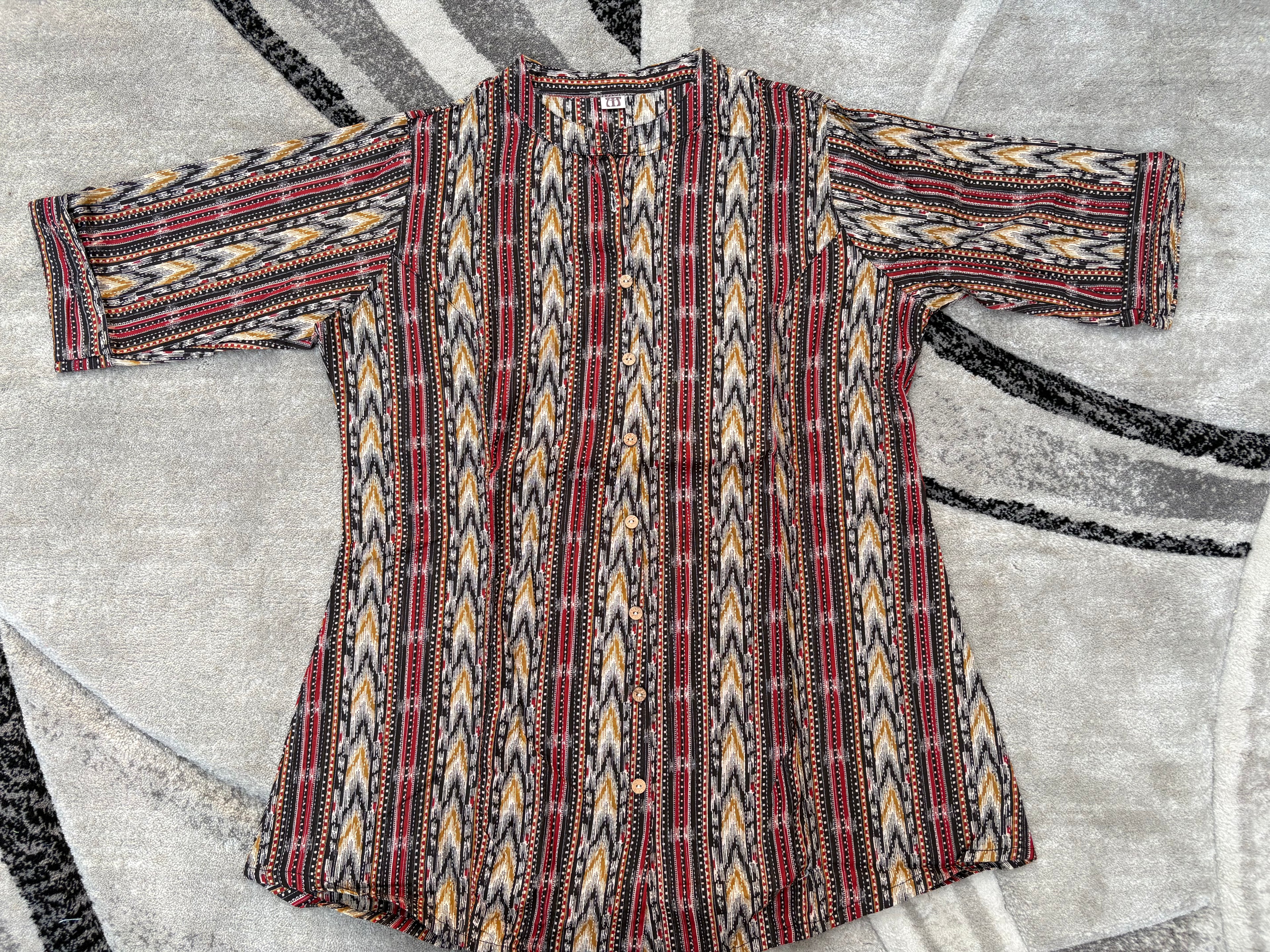 Earth tone ikkat kurta